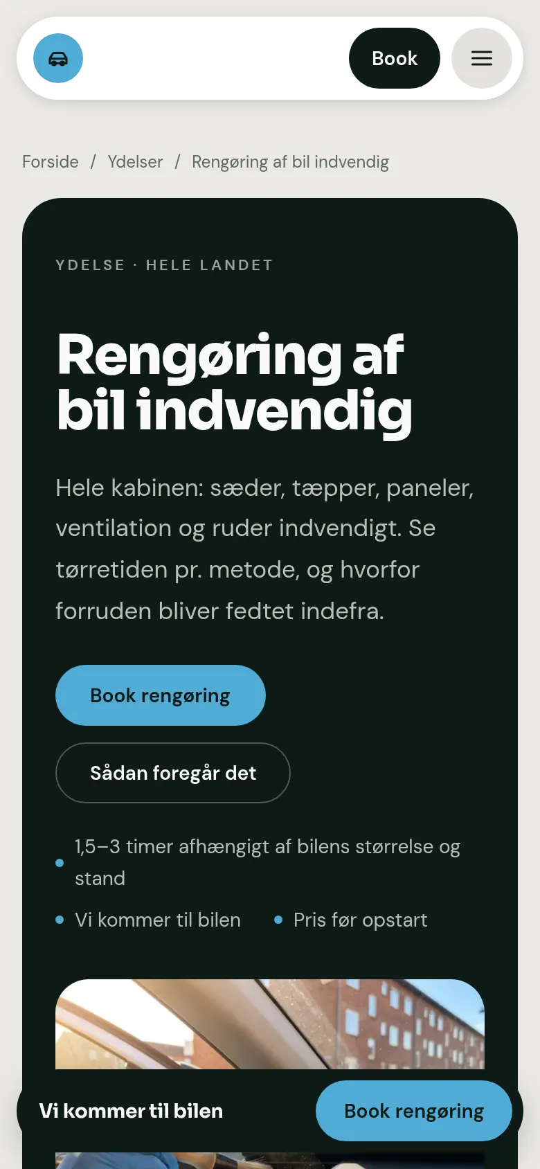 Serviceside · Astro på mobil