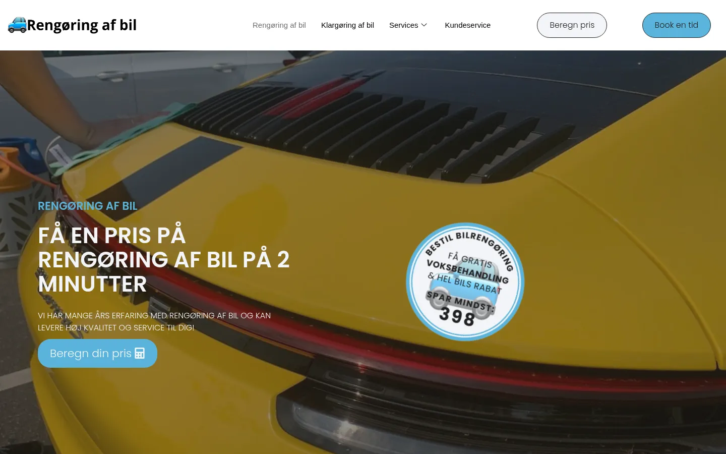 Forsiden på det gamle WordPress-site