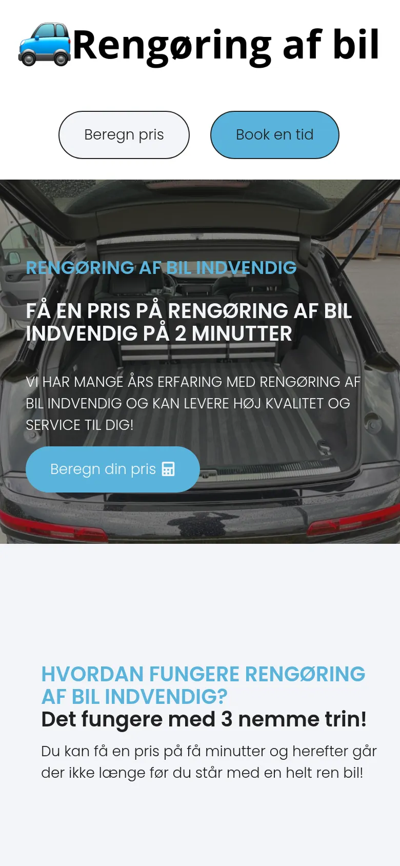 Serviceside · WordPress på mobil