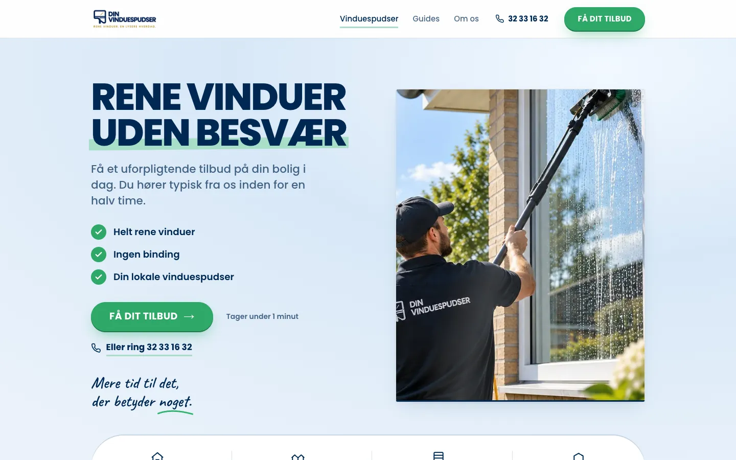 Forsiden på det nye Astro-site